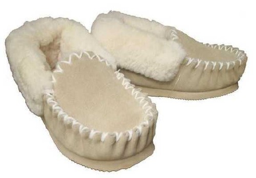 cream moccasins